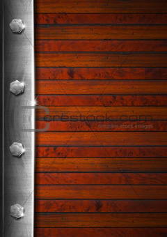 Vintage Wooden and Metal Background