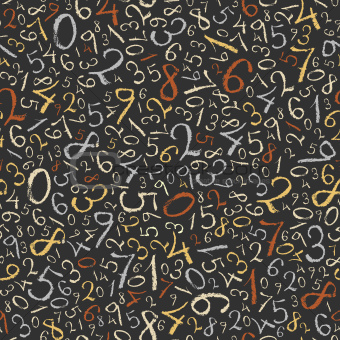 Abstract mathematics background. Color figures seamless pattern.