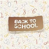 Back to school on chaotic numbers seamless pattern. Vector, EPS1