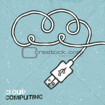 Cloud computing concept, vector illustration. EPS10