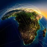 Main air routes in Africa and Madagascar