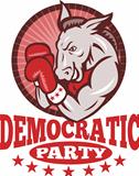 Democrat Donkey Mascot Boxing

