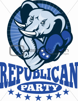 Republican Elephant Mascot Boxer
