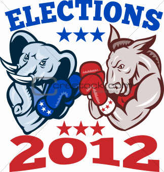 Democrat Donkey Republican Elephant Mascot 2012