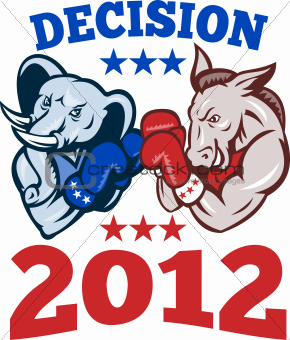 Democrat Donkey Republican Elephant Decision 2012