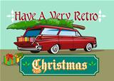 Retro Christmas Tree Station Wagon
