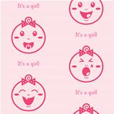 It's a girl pink seamless background with baby girls