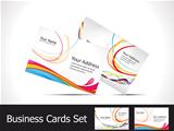 abstract colorful rainbow business card template