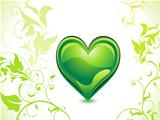 abstract green eco heart 
