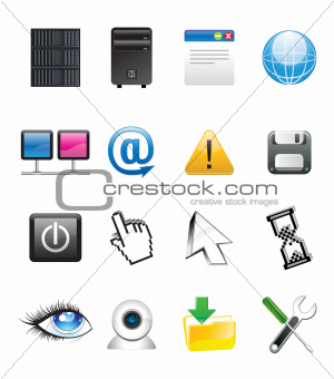 abstract communication icon set