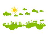 abstract creative green eco city climate