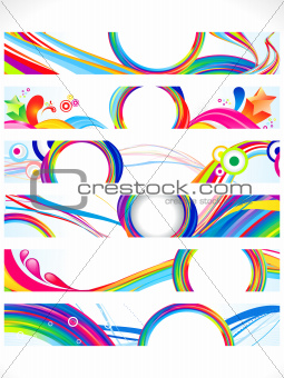 abstract multiple colorful web banners