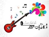 abstract colorful musical guitar background