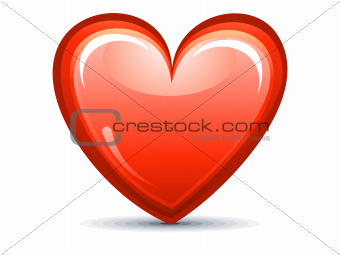 abstract red shiny heart icon