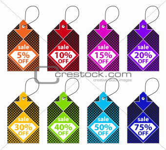 Colorful Discount Labels