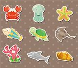 cartoon Aquarium animal stickers