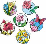Round flower designs