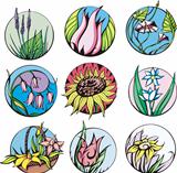 Round flower designs
