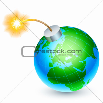 Earth bomb concept.