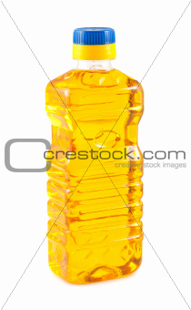 Vegetable oil in plastic bottle