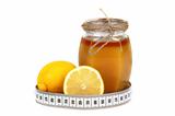 honey lemon and measuring tape