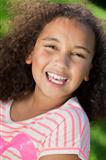 Portrait of Beautiful Mixed Race African American Girl