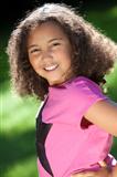 Portrait of Young Mixed Race African American Girl