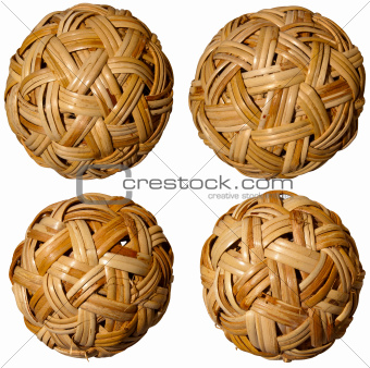 Four Woven Bamboo Balls