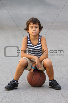 boy with basketball ball