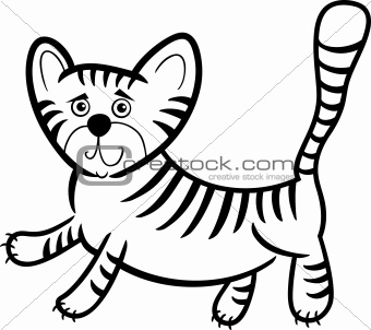 cartoon tiger for coloring book