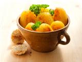 Potatoes in a pot