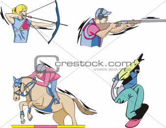 Archery, Equestrian, Shooting and Skateboarding