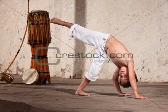 Serious Young Capoeira Student