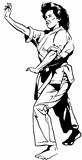 Woman Karate Front Stance Defense