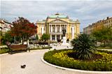 Kasalisni Park and Theater Building in Rijeka, Croatia