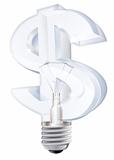 Dollar light bulb concept