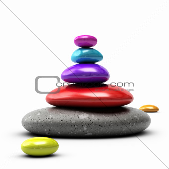 colorful pebbles stack