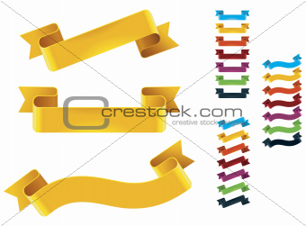 Vector ribbons set
