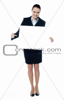 Female representative of a company