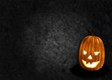 Halloween pumpkin black background