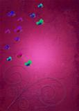 Magenta butterfly background
