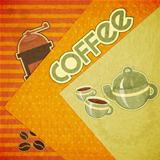 coffee cups, coffee pot, coffee mill and coffee beans