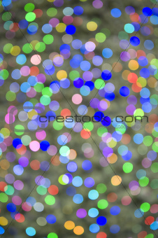 deliberately defocussed lights on a christmas tree