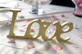 love word at a wedding