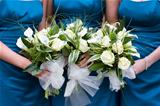 bridesmaids with flowers