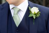 groom with flower