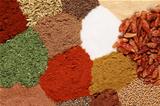 Spices forming a background