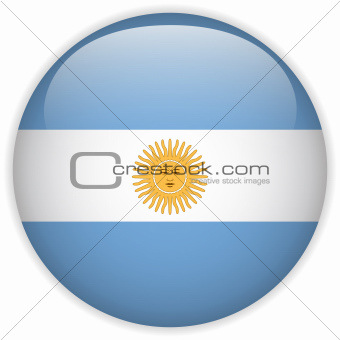 Argentina Flag Glossy Button