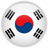 South Korea Flag Glossy Button