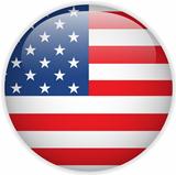 United States Flag Glossy Button